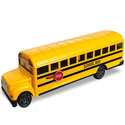 ArtCreativity Yellow School Bus Toy for Kids 85 Inch Pull Back Car with Cool Opening Doors and Rubber Tires Durable Diecast School Bus Best Birthday Gift for Boys and Girls 0 belly baby and beyond