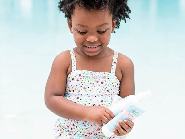 Babo Botanicals Sensitive Baby Mineral Sunscreen Spray SPF30 Natural Zinc Oxide Non Aerosol Face Body Fragrance Free Water Resistant For Babies Kids Various Versions 0 4 belly baby and beyond