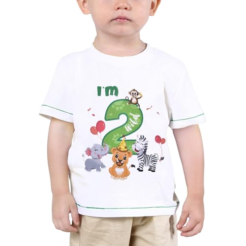 Baby Boy 2nd Birthday T Shirt Im Two Wild 2 Jungle Animals Birthday Top Tee 0 belly baby and beyond