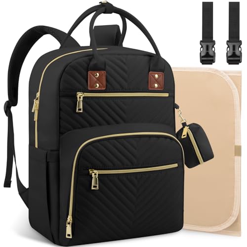 Baby Diaper Bag Backpack Travel Diaper Bags for Baby Girl Boy Large Capacity Baby Bag Backpack for Women Black 0 belly baby and beyond