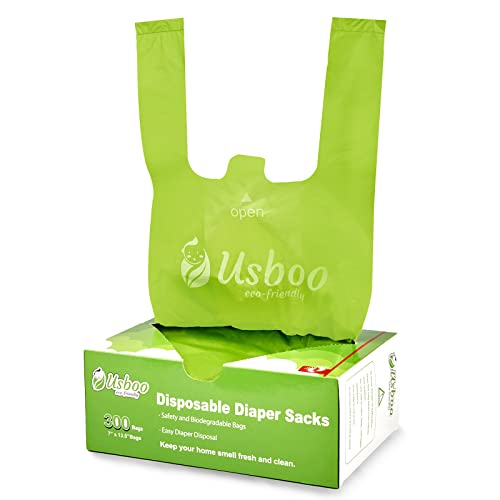 Baby Disposable Diaper Bags300 Count Oxo Biodegradable Diaper SacksEasy Tie HandlesDiaper Disposal or Pet Waste Bags Unscented 0 belly baby and beyond