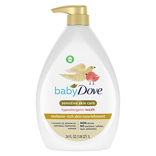Baby Dove Sensitive Baby Wash Melanin rich Skin Nourishment For Baby Bath Time Tear Free and Hypoallergenic 34 oz 0 belly baby and beyond