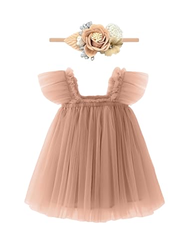 Baby Girl First Birthday Outfit Smash Cake 1st Birthday Dress with Flower Headband 0 belly baby and beyond