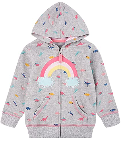 Baby Girl Zip up Jacket Rainbow Unicorn Cotton Hoodie Sweatshirt Toddler Fall Coat Kids Winter Outfits Outerwear 2t 7t 0 belly baby and beyond