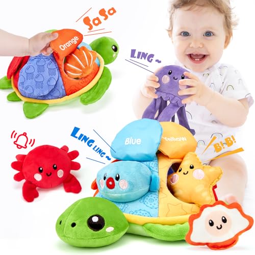 Baby Infant Toys 6 12 Months Color Sorting Matching Soft Baby Crinkle Toys Fine Motor Skills Development Stuffed Animals Toys 12 18 Months Montessori Sensory Toys for Babies 6 9 12 18 Months Gifts 0 belly baby and beyond