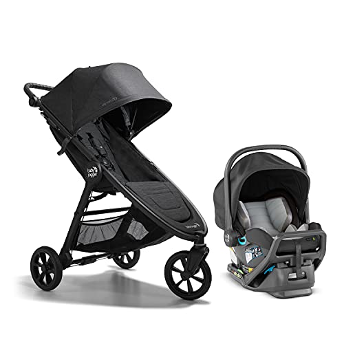 Baby Jogger City Mini GT2 All Terrain Travel System Includes City GO 2 Infant Car Seat Opulent Black 0 belly baby and beyond