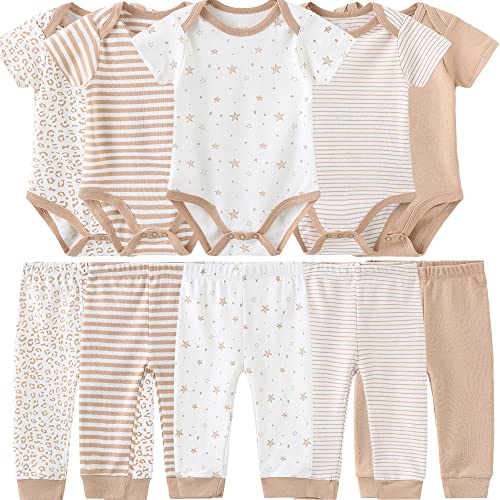 Baby Layette Set Baby Boys 9 Piece Bodysuits Pants Set Toddler Girl Boy Unisex Baby Gift Sets 0 belly baby and beyond