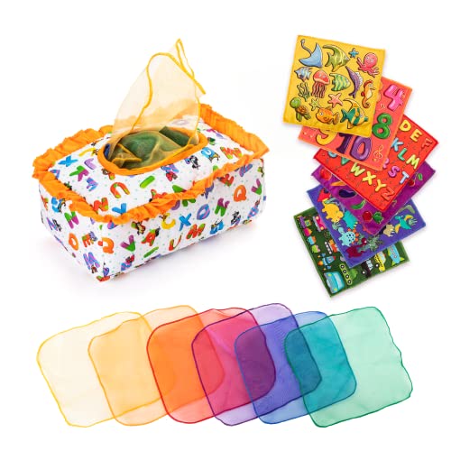 Baby Tissue Box Toy Baby Toys 6 12 Months Montessori Toys for Babies 6 12 Months Infants Contrast Crinkle Sensory Toy for 1 Year Old Boys Girls Kids Early Learning Toys Baby Gifts 0 belly baby and beyond