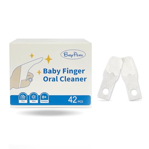Baby Tongue Cleaner Newborn Baby Finger Toothbrush 42 Count Disposable Wet and Dry Use Baby Mouth Cleaner Baby Oral Cleaner Clean 0 36 Months Toddler Teeth Gums Tongue Coating 0 belly baby and beyond