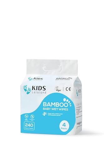 Baby Wet Wipes Bamboo Viscose Eco Friendly Unscented for Sensitive Newborn Skin Hypoallergenic Perfect for Travel 240 Count 0 belly baby and beyond