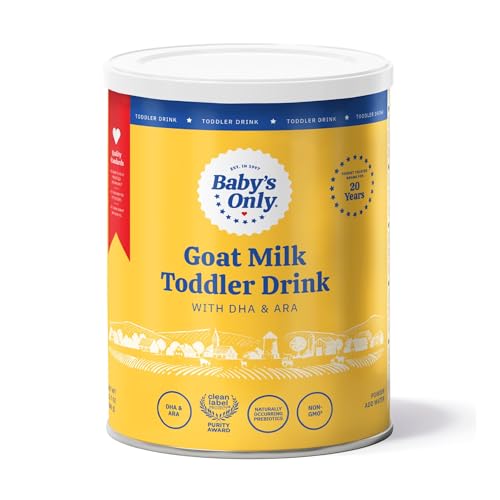 Babys Only Goat Milk Toddler Drink Toddler Drink Goats Milk Powder Non GMO with DHA Iron Vitamin D Naturally Occurring Prebiotics ARA Toddlers 12 Months Old and Up Easy to Digest Goat Milk 127 oz 1 Pa 0 belly baby and beyond