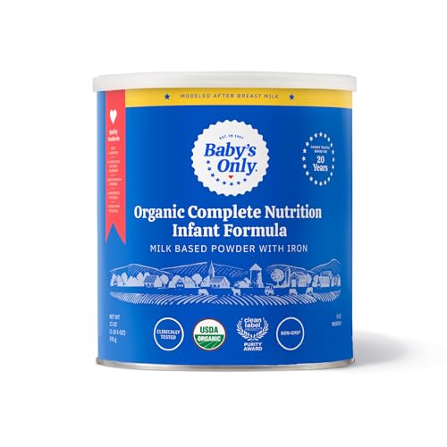 Babys Only Organic Complete Nutrition Infant Formula Milk Based Powder with Iron Modeled After Breast Milk Newborn to 12 Months Old 21 oz 1 Pack 0 belly baby and beyond