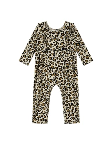 Bamboo Viscose Baby Girl Jumpsuit Long Sleeve Ruffle Romper 0 belly baby and beyond