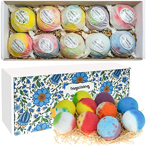 Bath Bombs Gift Set 10 Organic Bubble Bombs for Valentines Day Christmas 0 belly baby and beyond