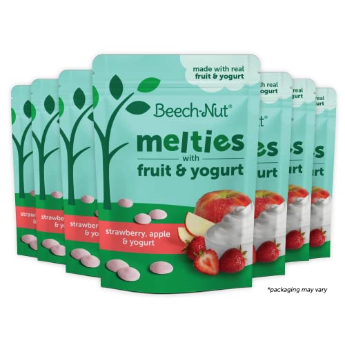 Beech Nut Melties Baby Toddler Snack Melts Strawberry Apple Yogurt 1 oz 7 Pack 0 belly baby and beyond