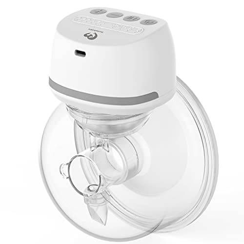 Bellababy Wearable Breast Pump Hands Free Low Noise Breastfeeding Electric Breast Pump Comes with 24mm Flanges 4 Modes 6 Levels Suction 1PC Gray 0 belly baby and beyond