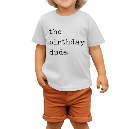 Birthday Boy Shirt Birthday Dude Tshirt 2nd 3rd 4th 5th 6th Toddler Boys B day Party Tee Tops 0 belly baby and beyond
