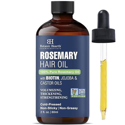 Botanic Hearth 100 Pure Rosemary Oil For Hair Growth Infused With Biotin Hair strengthening Treatment Nourishing Volumizing With Jojoba Oil Castor Oil Non GMO Verified 2 fl oz 0 belly baby and beyond