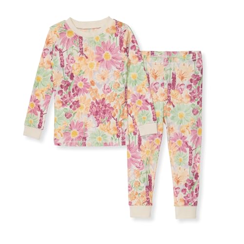 Burts Bees Baby Baby Girls Pajamas Tee and Pant 2 Piece Pj Set 100 Organic Cotton 0 belly baby and beyond
