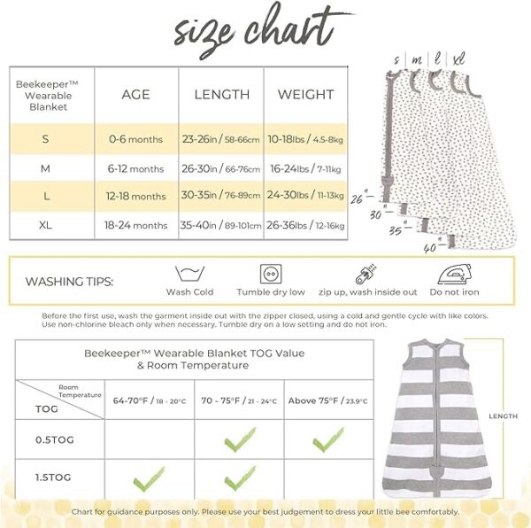 Burts Bees Baby Beekeeper Infant Wearable Blanket 100 Organic Cotton Unisex Girl Boy Swaddle Transition Sack Light Weight 05 TOG or Medium Weight 15 TOG Newborn Essentials Sleep Clothes 0 0 belly baby and beyond