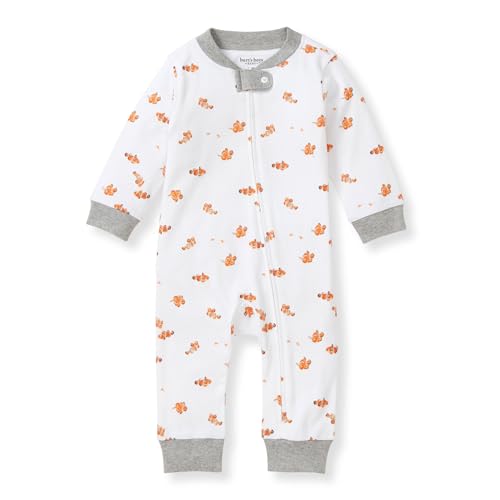 Burts Bees Baby baby girls Sleep and Play Pajamas zipped jumpsuit 0 belly baby and beyond
