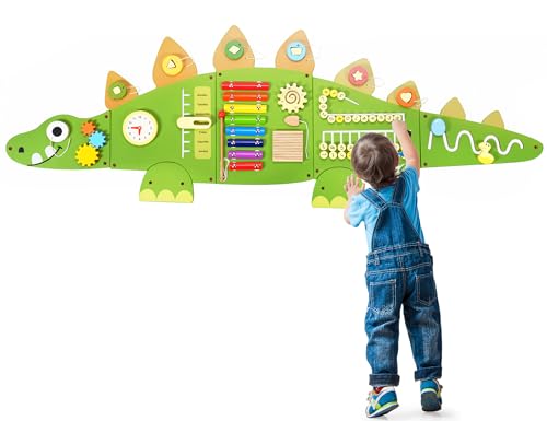 Busy Board for Toddlers Sensory Board Montessori Sensory Toys Wooden Wall Mount Sensory Learning Educational Toy for Toddler Playroom Childrens Daycare 0 belly baby and beyond