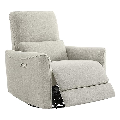 CHITA Power Recliner Chair Swivel Glider FSC Certified Fabric Living Room Nursery Reclining Sofa Chair with Lumbar Support Dove Grey 0 belly baby and beyond