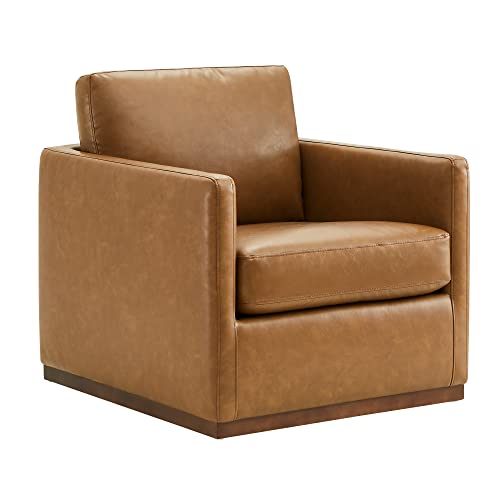 CHITA Saddle Brown Accent Chair for Living Room Mid Century Modern Arm Chair Bedroom Swivel 0 belly baby and beyond