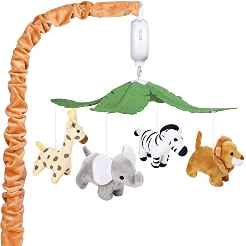 CLYMENE Safari Animals Baby Musical Crib Mobile Jungle Animals Mobile for Crib with 12 Lullabies for Baby Boys and Girls Safari Nursery Decor 0 belly baby and beyond