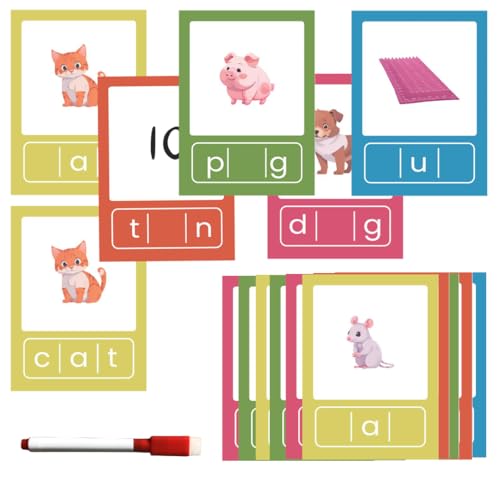 CVC Word Flash Card Games Sight Words Reading Writing Spelling FlashcCards for Kindergarten Toddler Preschool Phonics Learning Activities Montessori Educational Toys for Kid Age 3 4 5 6 0 belly baby and beyond