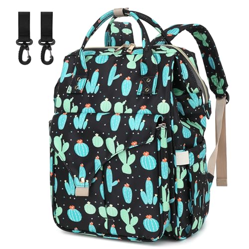 Cactus Diaper Bag Backpack for Baby Girls Boys Large Capacity Multifunction Waterproof Maternity Mom Nappy Bags with Stroller Straps 0 belly baby and beyond