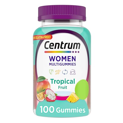 Centrum Womens Multivitamin Gummies Tropical Fruit Flavors Made from Natural Flavors 100 Count 50 Day Supply 0 belly baby and beyond