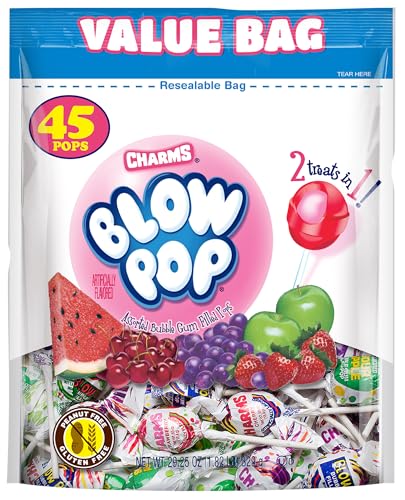 Charms Blow Pops Assorted Flavors 45 Count 2925 Ounce Bag Packaging may vary 0 belly baby and beyond