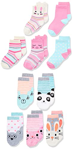 Cherokee Baby Girls 10 Pack Crew Socks 0 belly baby and beyond