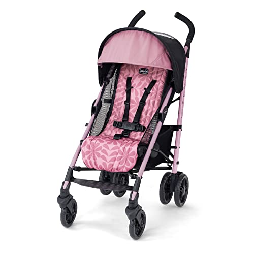 Chicco Liteway Stroller Compact Fold Baby Stroller with Canopy Lightweight Aluminum Frame Umbrella Stroller for Use with Babies and Toddlers up to 40 lbs PetalPink 0 belly baby and beyond