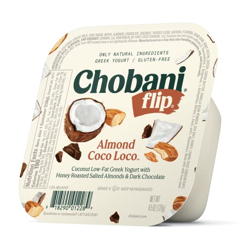 Chobani Flip Low Fat Greek Yogurt Chocolate Almond Coco Loco 45oz 0 belly baby and beyond