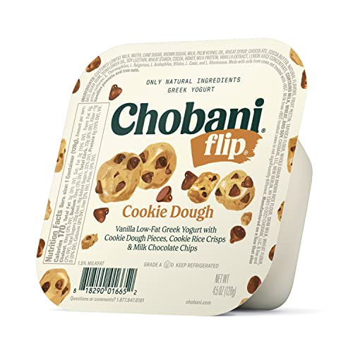 Chobani Flip Low Fat Greek Yogurt Chocolate Chip Cookie Dough 45oz 0 belly baby and beyond
