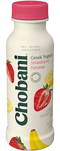 Chobani Strawberry Banana Low Fat Greek Yogurt Drink 7oz 0 belly baby and beyond