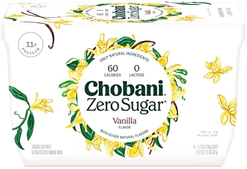 Chobani Zero Sugar Vanilla 53oz 4 Pack 0 belly baby and beyond