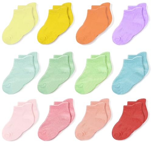 CozyWay Ankle Style Socks for Little Girls Boys Infants Toddlers Children 12 Pairs 0 belly baby and beyond