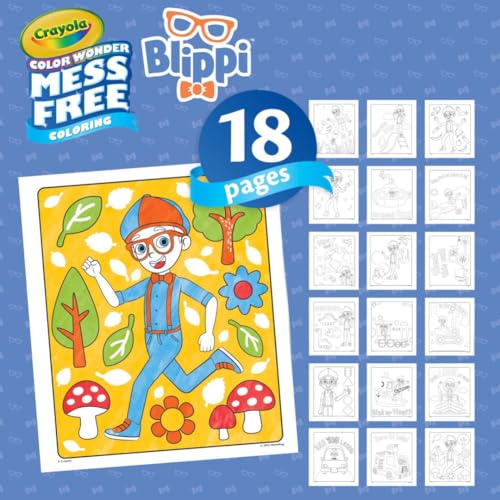 Crayola Color Wonder Blippi Mess Free Coloring 18 Coloring Pages 5 Markers Toddler Travel Activity Gift for Kids 3 0 0 belly baby and beyond