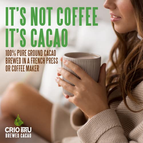 Crio Bru Brewed Cacao Uber Dark Spanish Roast 10oz Bag Coffee Alternative Natural Healthy Drink 100 Pure Ground Cacao Beans 9999 Caffeine Free Keto Low Carb Paleo Organic Brew And Enjoy Hot or Iced 0 0 belly baby and beyond