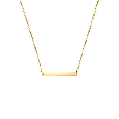 Dainty Gold Layered Bar Neckalce Moon Pendant Lariat Y Necklace 14K Gold Simple Necklace for Women 0 belly baby and beyond