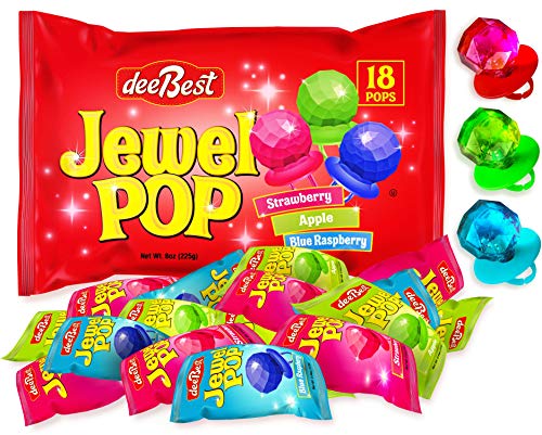 Dee Best Jewel Pop Individually Wrapped Variety Party Pack 18 Count Ring Candy Lollipop Suckers Assorted Flavors 0 belly baby and beyond