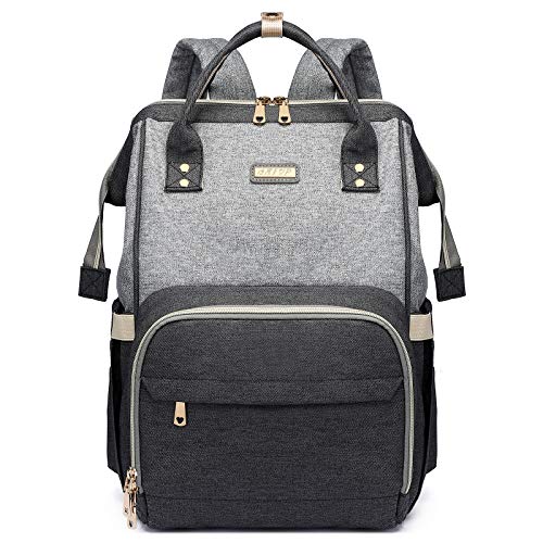 Diaper Bag Backpack for Women Baby Bags for GirlsDiaper Bag with Changing Pad and Insulated Pockets Dark Grey Light Grey 0 belly baby and beyond