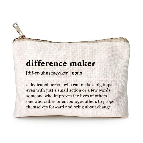 Difference Maker Makeup Bag Gift A Thoughtful Gift for A Leader Makeup Case Gift Gift for A Difference Maker Gifts for Inspirational Teacher To Teacher To Leader Cosmetic Bag 0 belly baby and beyond