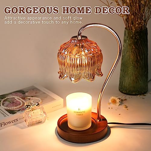Dimmable Flower Candle Warmer Lamp with Timer Vintage Candle Lamp Warmer Unique Birthday Gifts for Women Her Mom Gifts Idea Amber Lamp Candle Warmer for Jar Candles Vintage Home Decor for Bedroom 0 0 belly baby and beyond