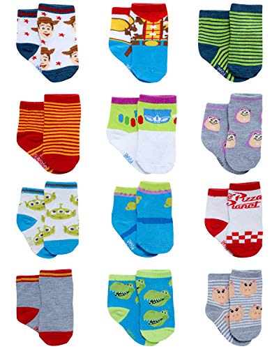 Disney Baby Boys Socks 12 Pack Soft Newborn Baby Socks Character Prints Cute Newborn and Infant Socks 0 24M 0 belly baby and beyond