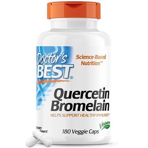 Doctors Best Quercetin Bromelain Immunity Support Capsule Heart Joint Healthy Respiratory System Non GMO Vegan Gluten Free Soy Free180 VC 0 belly baby and beyond