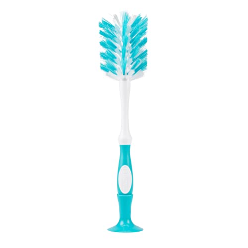 Dr Browns Deluxe Baby Bottle Brush with Anti Colic Vent Cleaning Brush Soft and Sturdy Bristles BPA Free Blue 1 Pack 0 belly baby and beyond